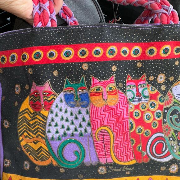 LAUREL BURCH cat oversize witchy tote - Picture 7 of 7